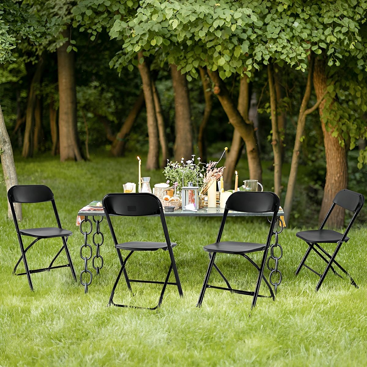Folding Chair with Cushion – 330 lbs, Lightweight - Flare Shack