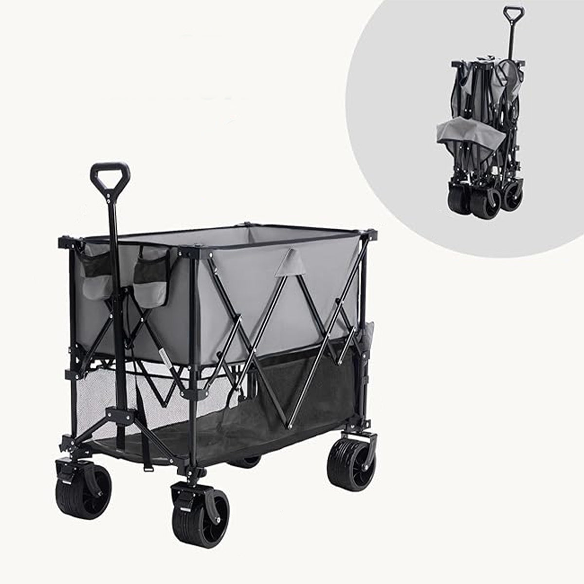Folding Double-Decker Truck with Brakes Wagon Cart 320L