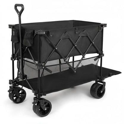 Folding Double-Decker Truck with Brakes Wagon Cart 320L