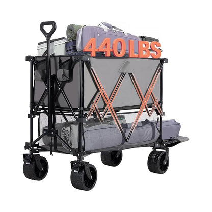 Folding Double-Decker Truck with Brakes Wagon Cart 320L