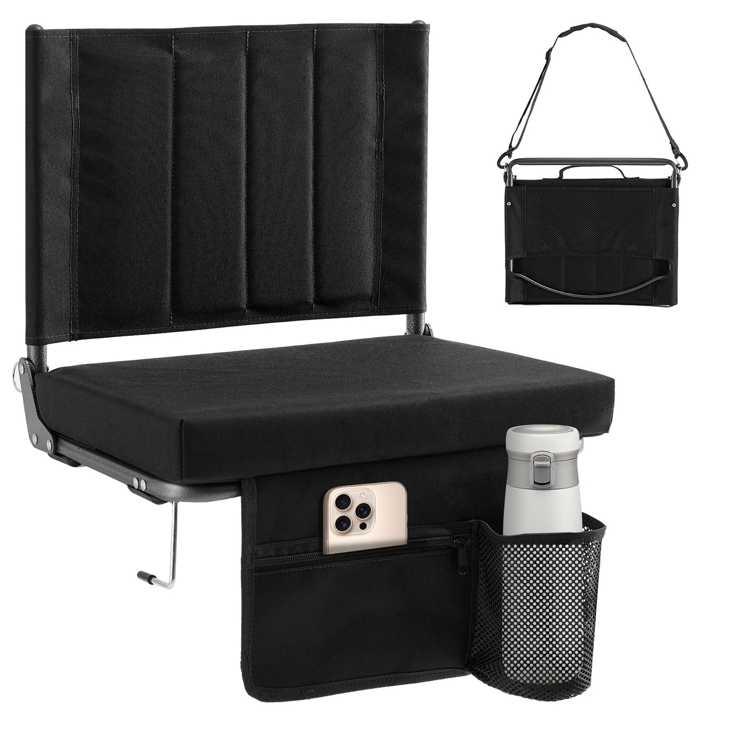 Folding Stadium Seat – Thick Cushion, 350 lbs, Non-Slip
