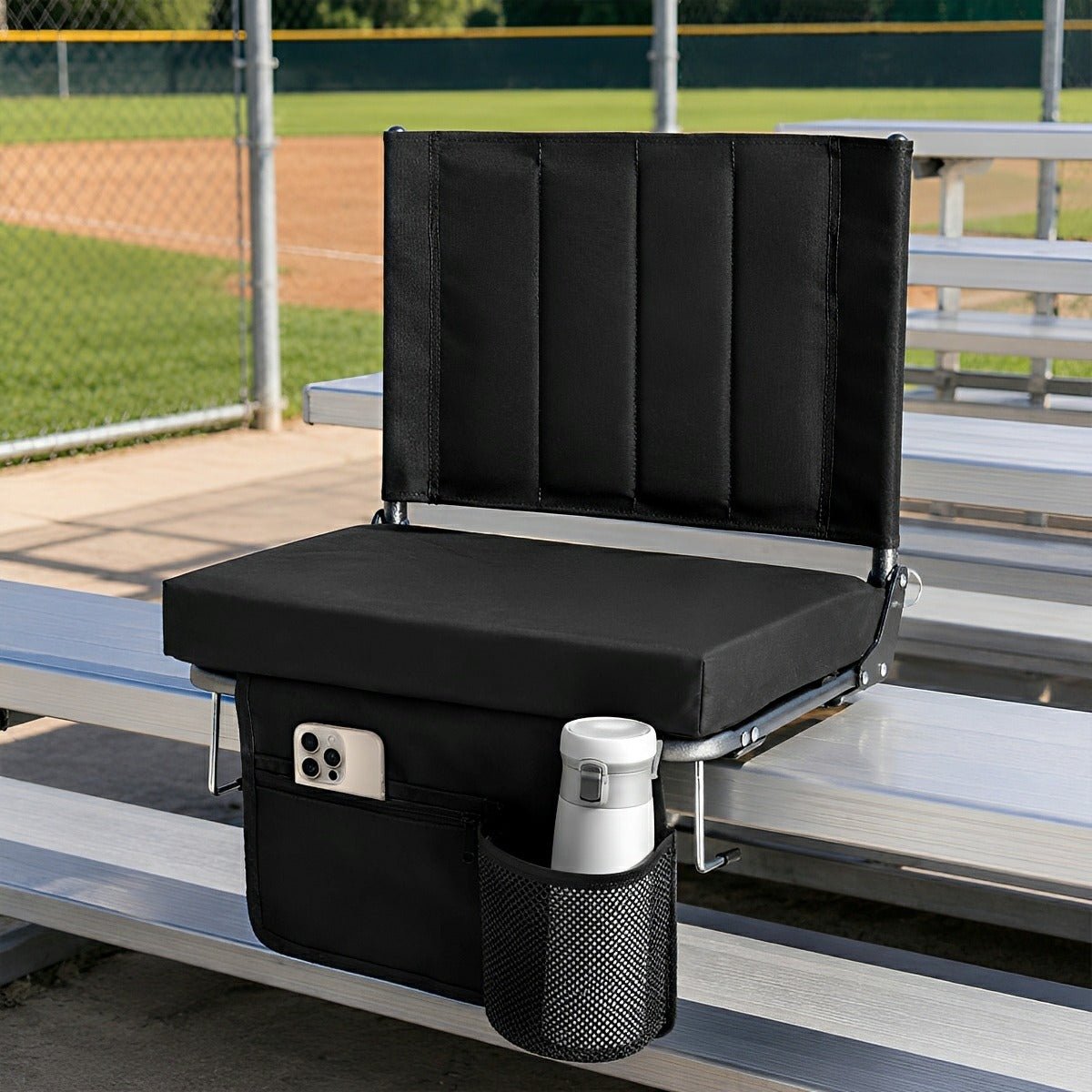 Folding Stadium Seat – Thick Cushion, 350 lbs, Non-Slip