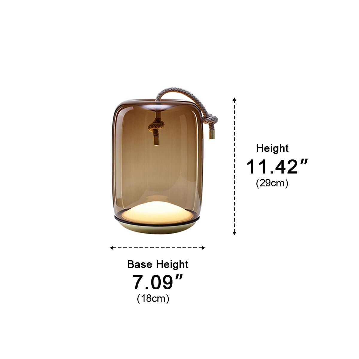 Glass Cylinder Waterproof LED Outdoor Portable Lantern Floor Lamp