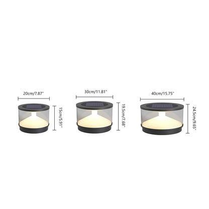Gray Waterproof Hourglass Outdoor Post Lights