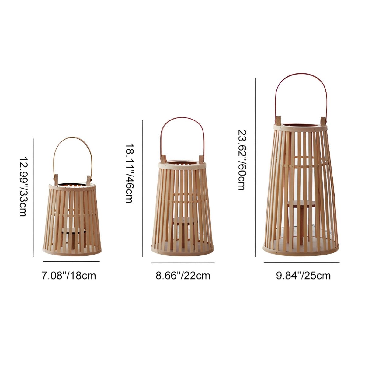 Handmade Bamboo Rattan LED Candle Lantern