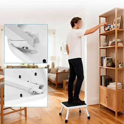 Heavy Duty Folding Step Stool – 330 lbs, Non-Slip, Safety Lock