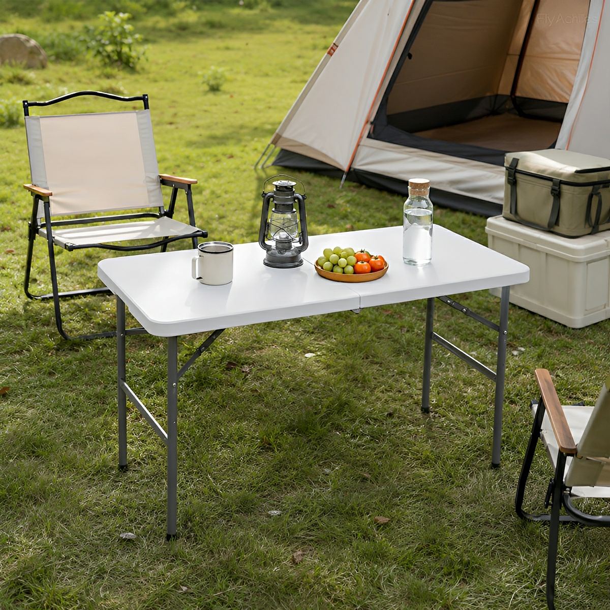 Heavy Duty Folding Table with Handle – For Camping - Flare Shack