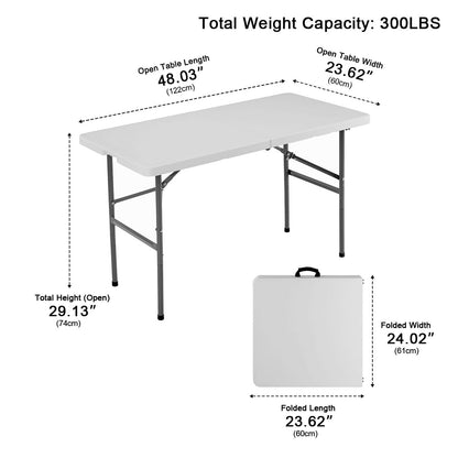 Heavy Duty Folding Table with Handle – For Camping