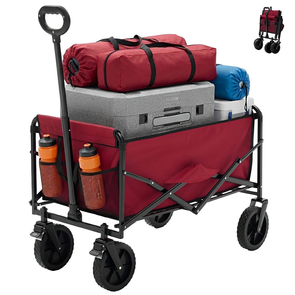 Heavy Duty Folding Utility Wagon Cart Outdoor Trolley