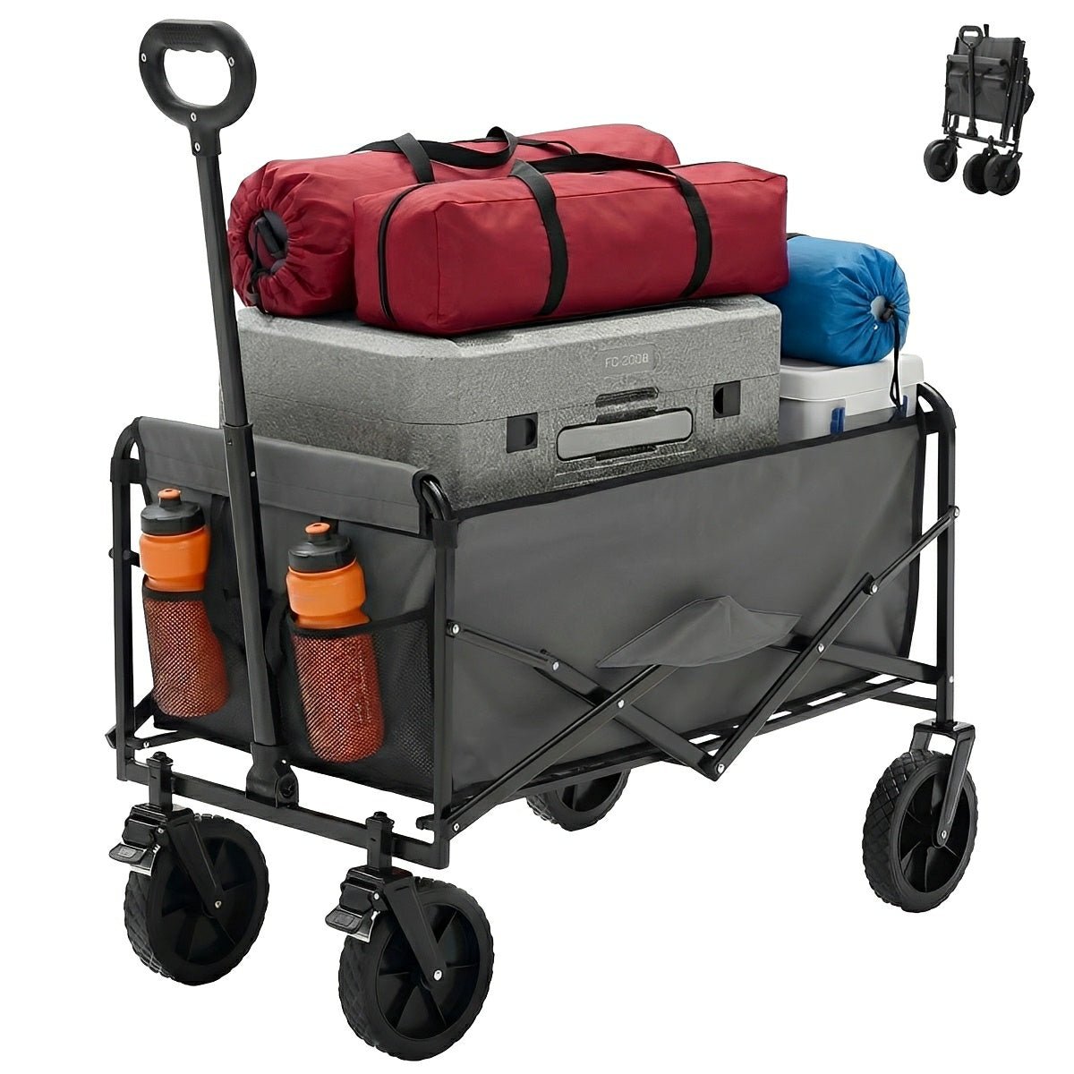 Heavy Duty Folding Utility Wagon Cart Outdoor Trolley
