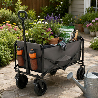 Heavy Duty Folding Utility Wagon Cart Outdoor Trolley