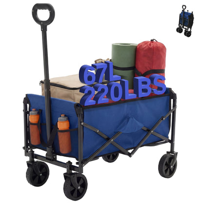 Heavy Duty Folding Utility Wagon Cart Outdoor Trolley - Flare Shack