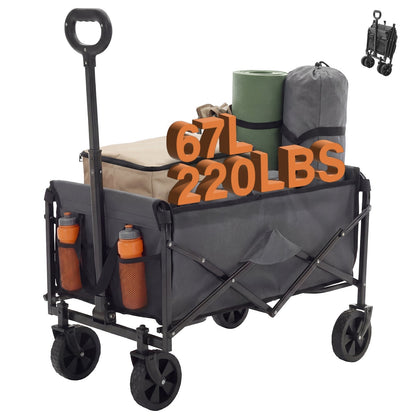 Heavy Duty Folding Utility Wagon Cart Outdoor Trolley - Flare Shack
