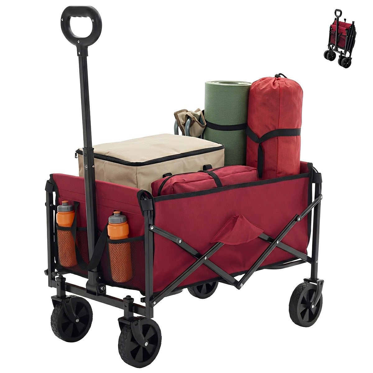 Heavy Duty Folding Utility Wagon Cart Outdoor Trolley