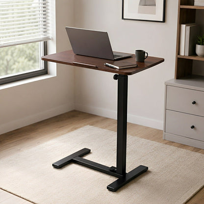 Height-Adjustable Bedside Table on Wheels – Portable
