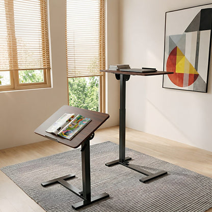Height-Adjustable Bedside Table on Wheels – Portable