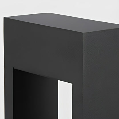 Hollow Square Waterproof LED Black Modern Outdoor Lawn Light Post Lights