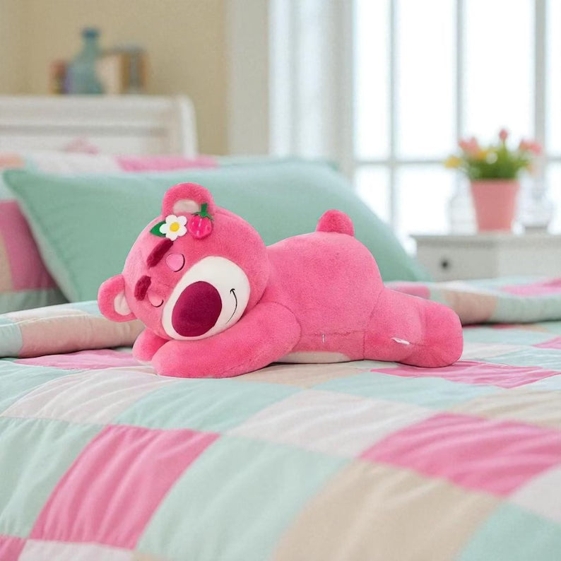 Lotso Plush Strawberry Bear Pillow - 90cm Stuffed Toy, A Sweet Valentine's Day Gift & Festivals