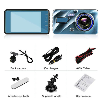 UHD Dual Dash Cam With Night Vision And Parking Monitor