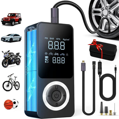 Tire Inflator Portable Digital Pump With Auto Shutoff