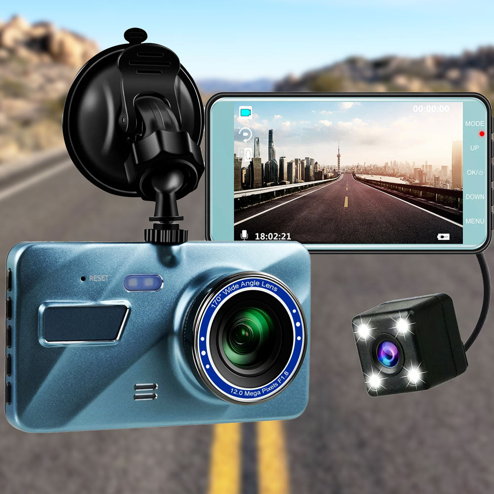 UHD Dual Dash Cam With Night Vision And Parking Monitor