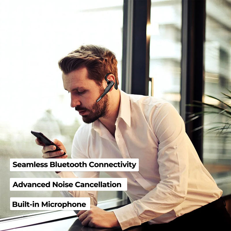 Bluetooth 5.1 Dual Wireless Neckband Headset Noise Cancel