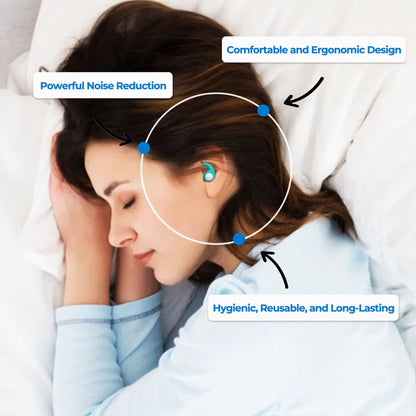 Noise Cancelling Silicone Earplugs Reusable Sleep Aid