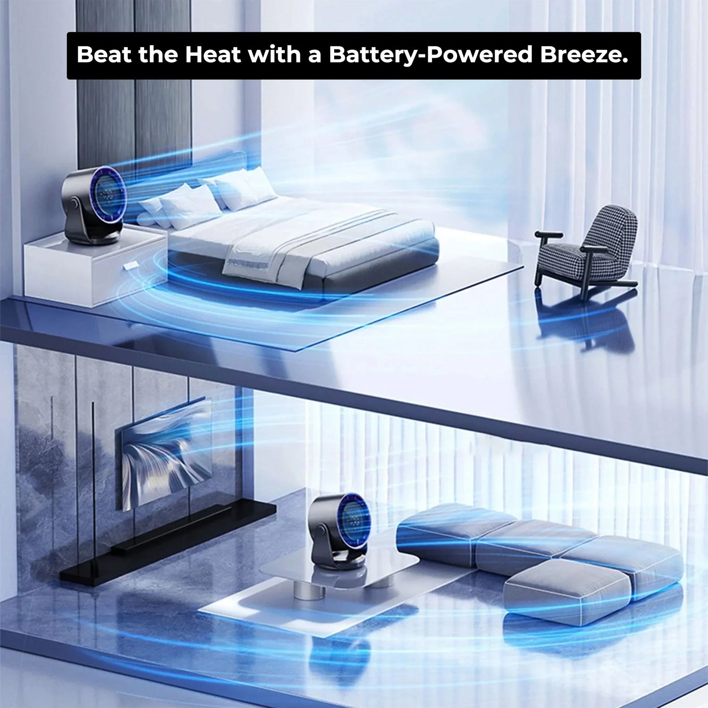 Portable Turbo Cool Air Conditioner Foldable Personal