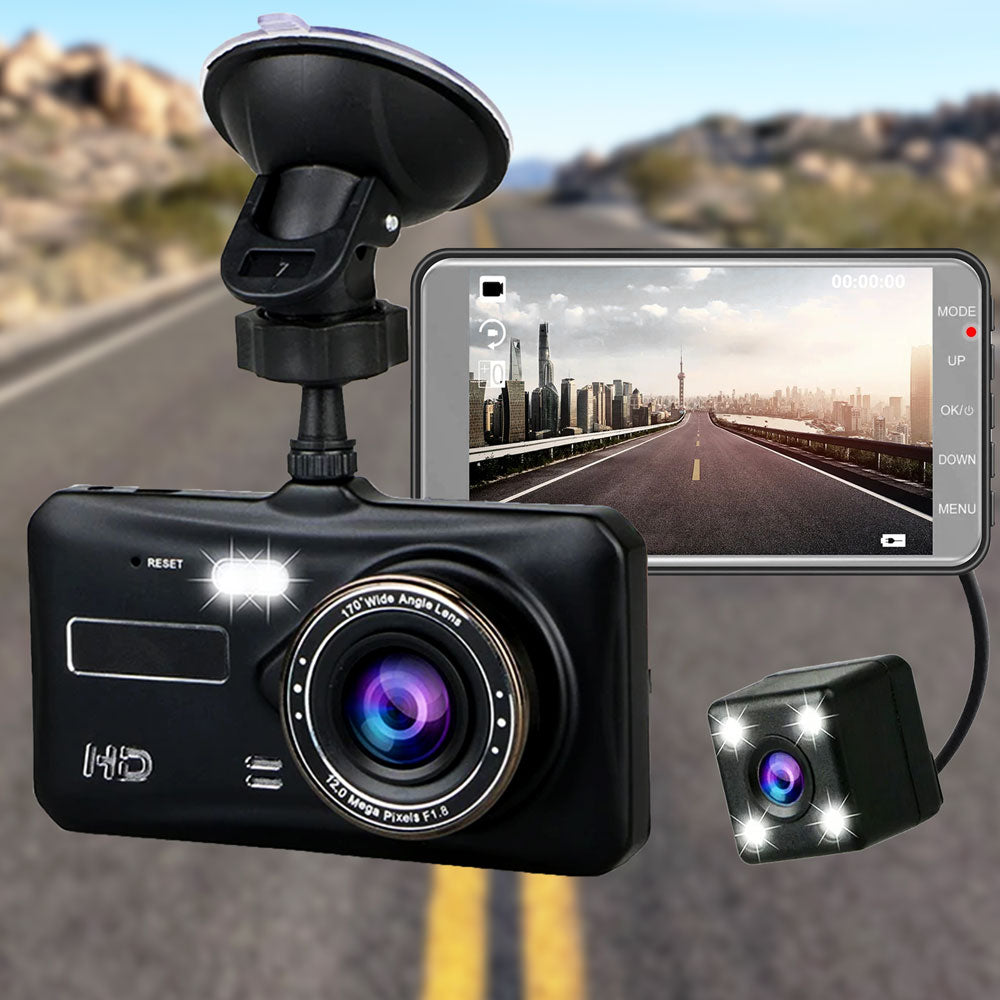 UHD Dual Dash Cam With Night Vision And Parking Monitor