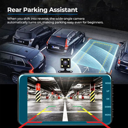 UHD Dual Dash Cam With Night Vision And Parking Monitor