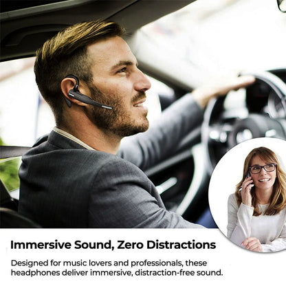 Bluetooth 5.1 Dual Wireless Neckband Headset Noise Cancel