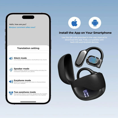 Translation Earbuds 144 Languages Wireless AI Translator