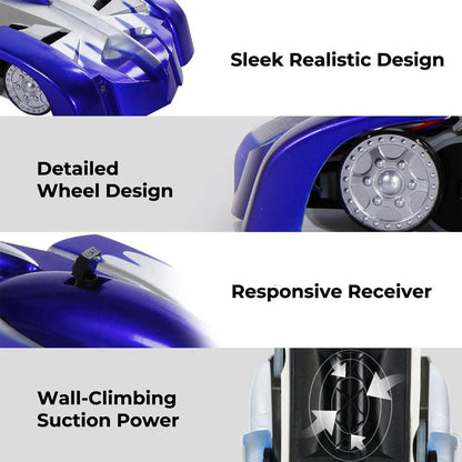 RC Wall Car Remote Control Stunt Vehicle Indoor Play