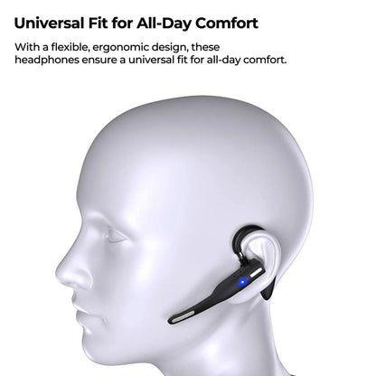Bluetooth 5.1 Dual Wireless Neckband Headset Noise Cancel