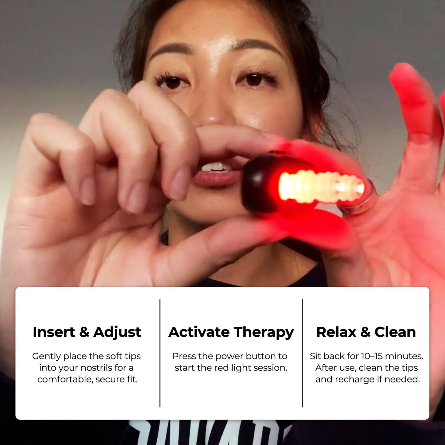 Red Light Nasal Therapy Device Clear Breathing Aid