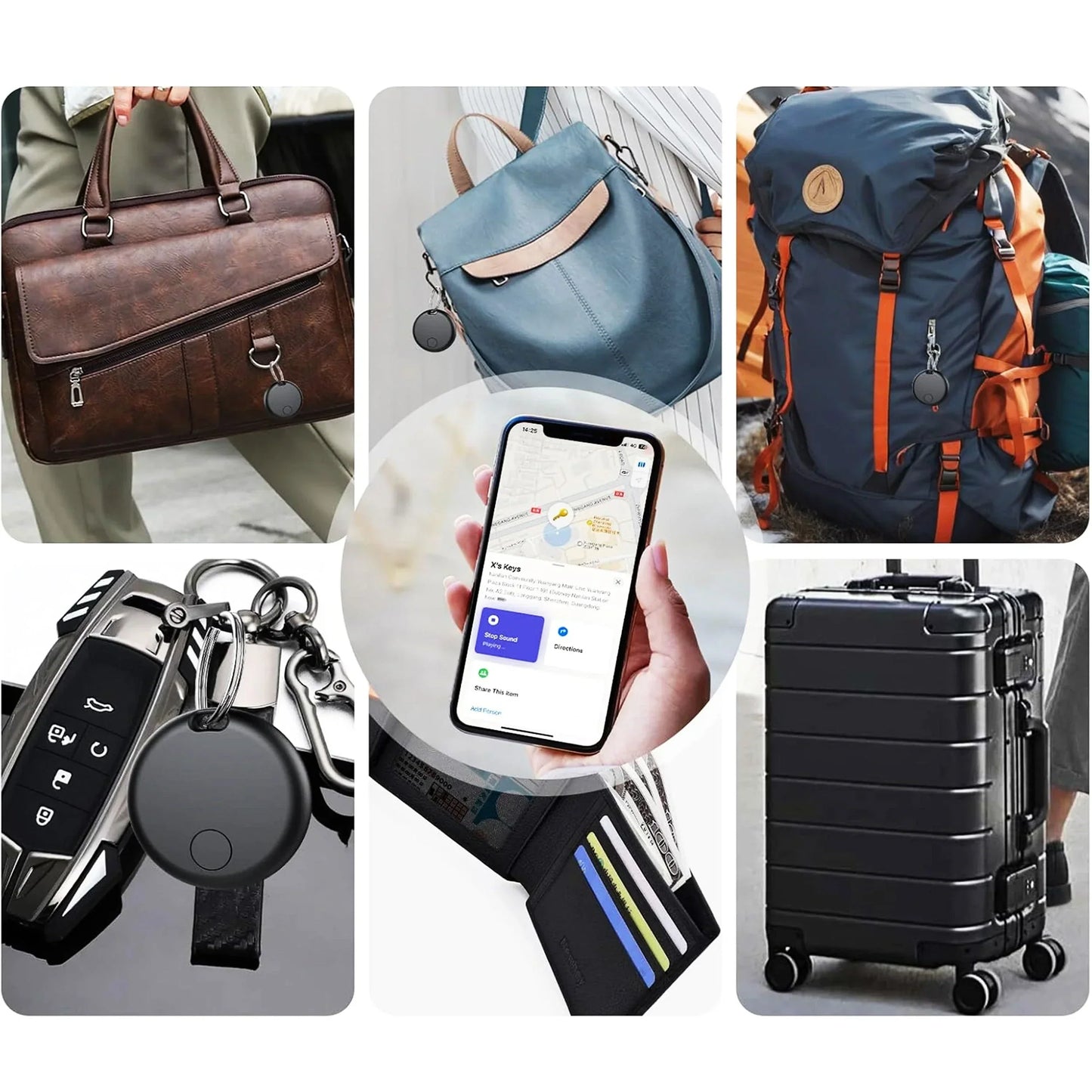 GPS Airtag Tracker Compact Iphone Android No Subscription