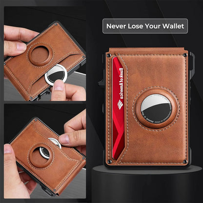 AirTag Wallet Leather Slim RFID Blocking Wallet 2025