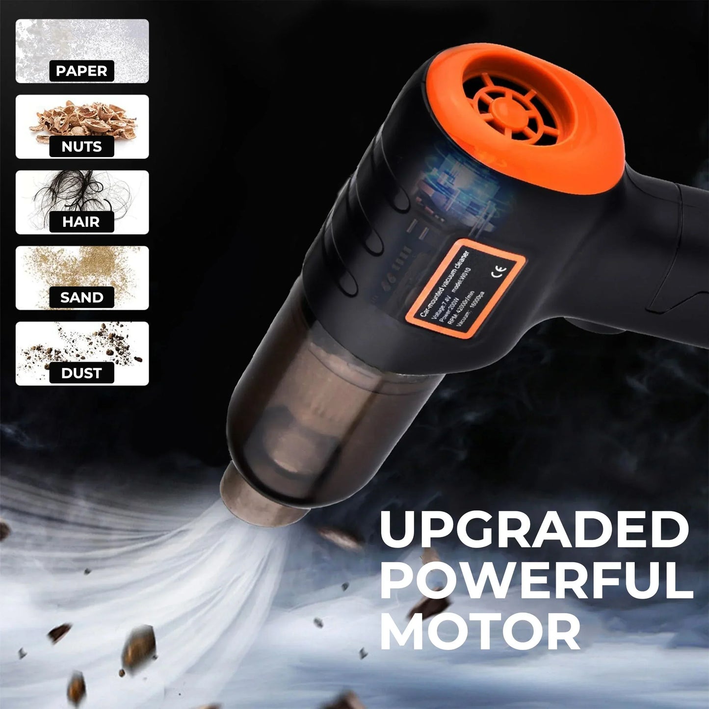 Cordless Car Vacuum Cleaner Handheld Compact Strong Suction