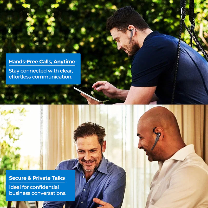 Bluetooth 5.1 Dual Wireless Neckband Headset Noise Cancel