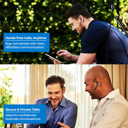 Bluetooth 5.1 Dual Wireless Neckband Headset Noise Cancel