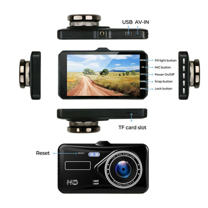 UHD Dual Dash Cam With Night Vision And Parking Monitor