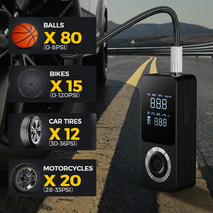 Tire Inflator Portable Digital Pump With Auto Shutoff