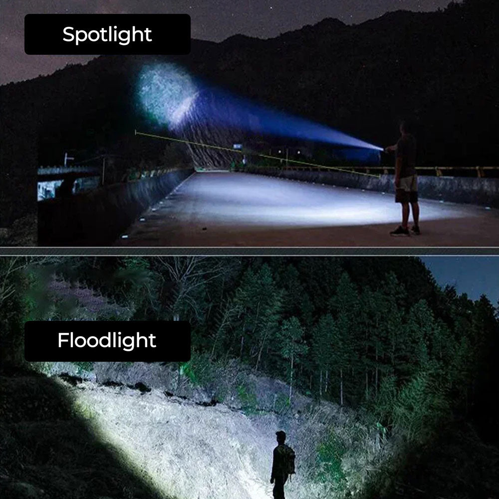 Flashlight 100K Lumens Rechargeable LED Waterproof Camping