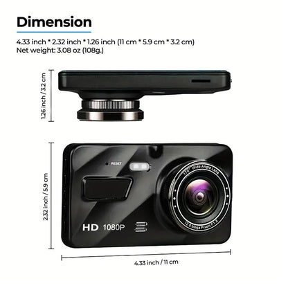 UHD Dual Dash Cam With Night Vision And Parking Monitor
