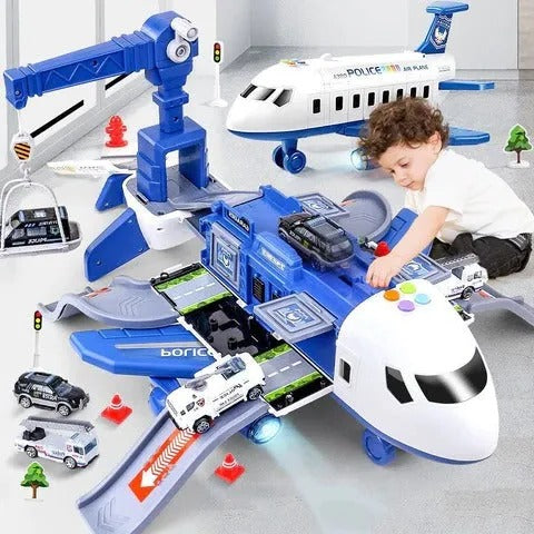 Airplane Toy Set XL Emergency Rescue Playset For Kids Back To School 2025 Gift Idea