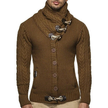 Knitted Sweater With Toggle Closure