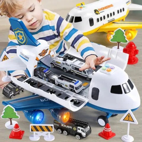 Airplane Toy Set XL Emergency Rescue Playset For Kids Back To School 2025 Gift Idea