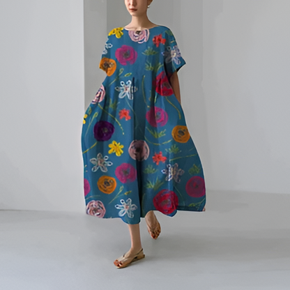 Casual and elegant dress with flora print