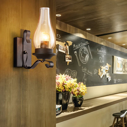 Indoor Industrial LED Kerosene Oil Lamp Wall Sconces - Flare Shack