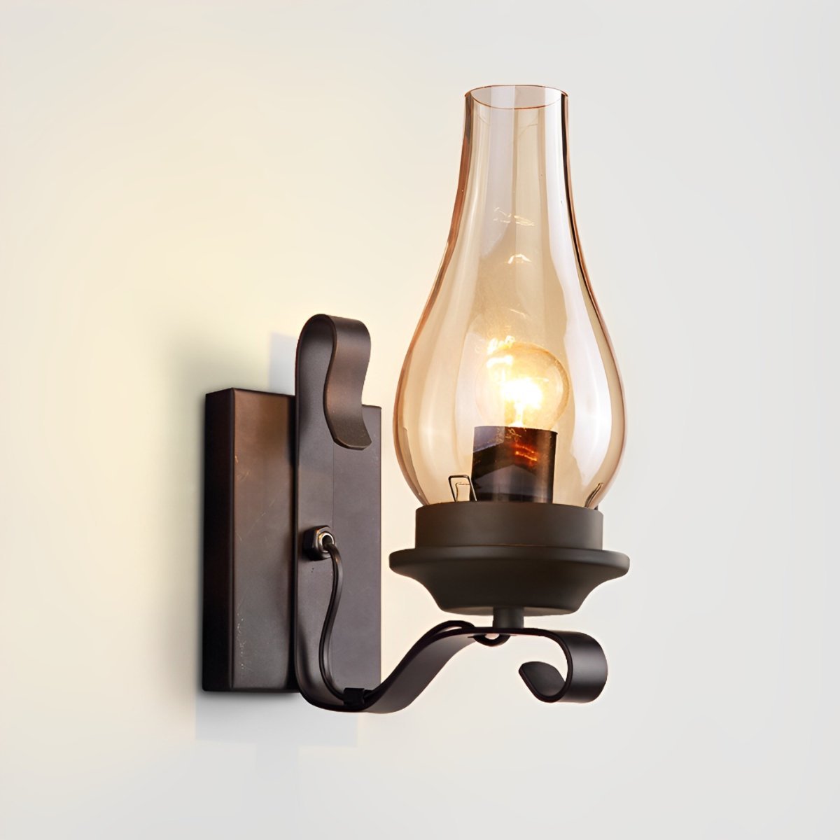 Indoor Industrial LED Kerosene Oil Lamp Wall Sconces